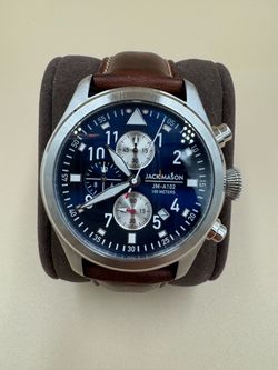 Jack Mason Aviator Chronograph Mens Watch - JM-A102-107 100 Meters Leather Strap