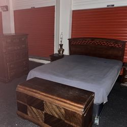 Bed frame And Bed Plus 2end Tables And Dresser