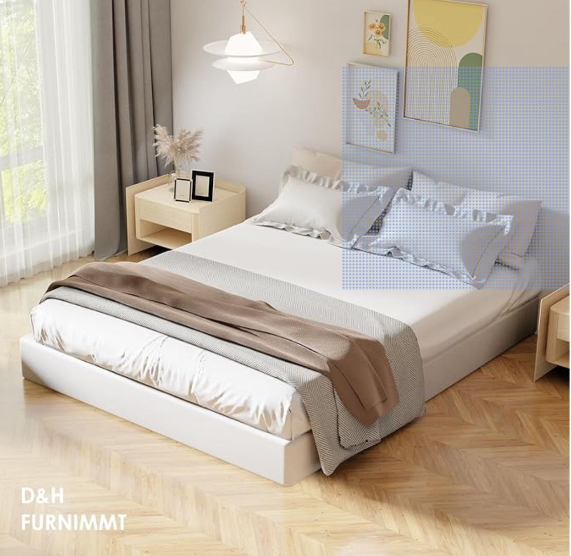 D&H FURNIMMT Full Size Box Spring 7 Inch, Heavy Duty Metal Box Spring Bed Base with Fabric Cover, Mattress Foundation, Easy Assembly, Noise Free（Full）