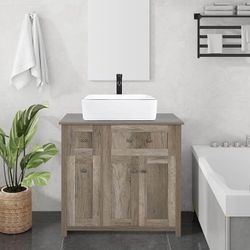 30 inches Wooden Bathroom Vanity Without Sink-BA043 (AB98)