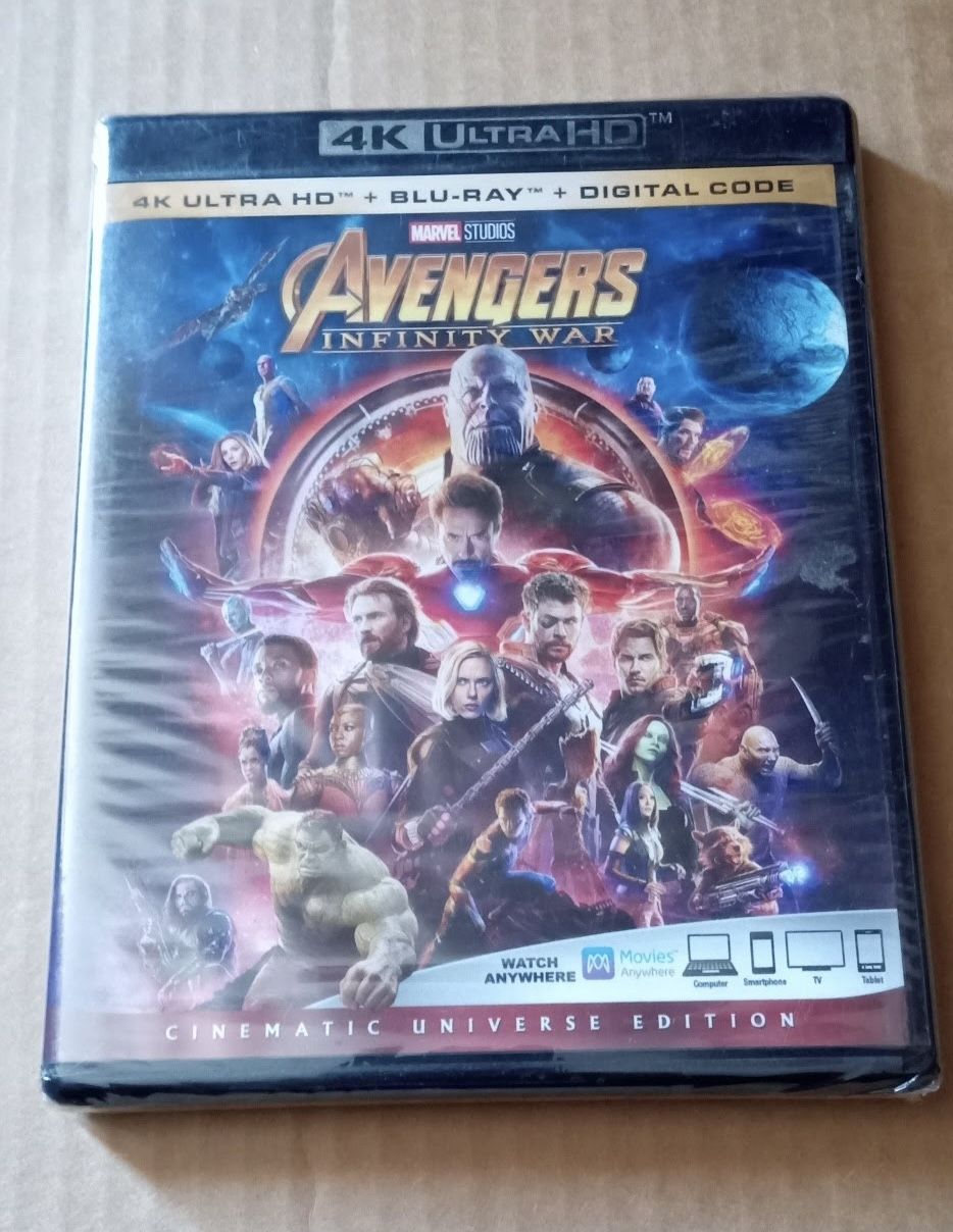 4k blu ray marvel avengers infinity war bluray brand new