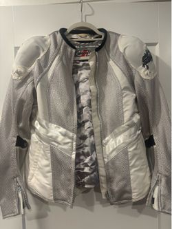 Joe Rocket Women’s Motorcycle Mesh Jacket Armor White/Silver Size Large