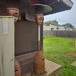 Patio heaters.