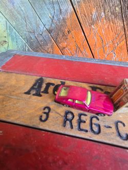 Vintage Pink Die-Cast Toy Car