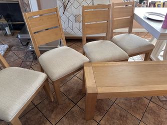 Dining Chairs and oversized Bench
