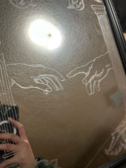 The creation of Adam mirror etching