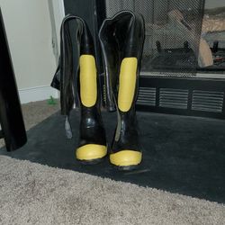 Firefighter Hip Boots Size 5 Vintage Fireman Ranger Firemaster Retro