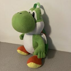Vintage Nintendo Yoshi Backpack Plush Toy Green Super Mario Bro’s