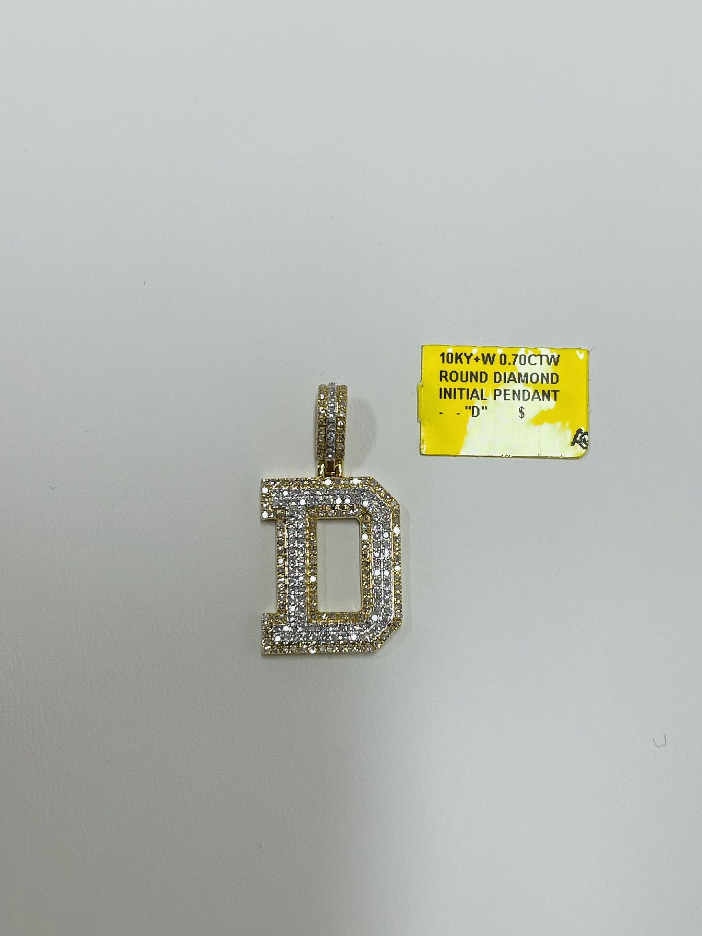 10K White & Yellow Gold Diamond Initial