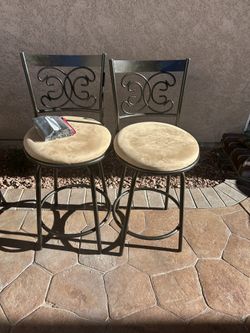 Two Swivel Stools 