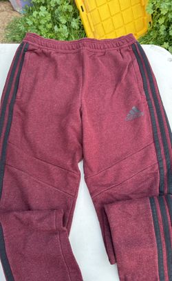 Dark Red/black Adidas Pants