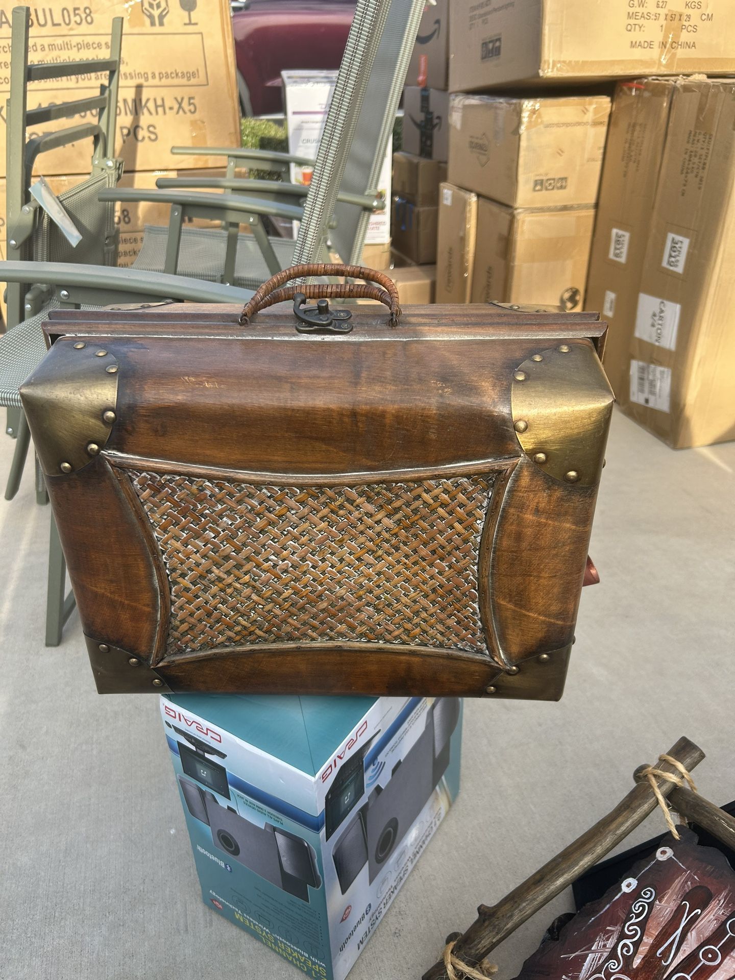 Antique picnic basket