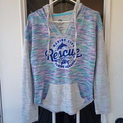 Clearwater Marine Aquarium Rescue Marine Life Hoodie Sz Medium Women's
