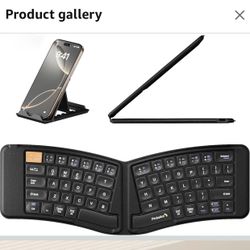 ProtoArc Ergonomic Foldable Keyboard, XK03 Split Folding Travel Bluetooth Keyboard, Ultra Slim, Portable for iPad, iPhone, Tablet, Laptop, PC