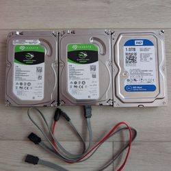 3 HDDs With Cable 