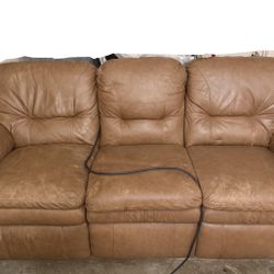 Leather Recliner Couch