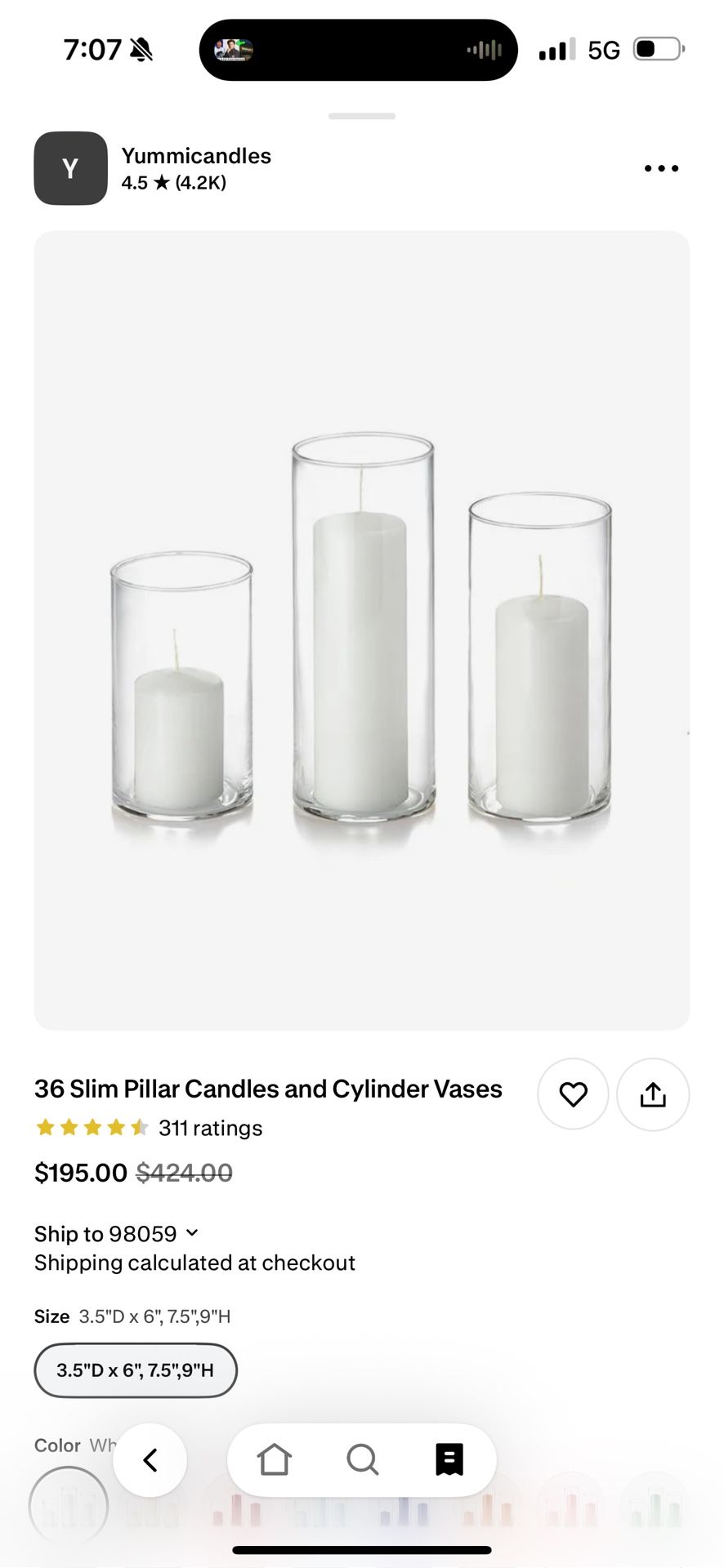 72 Slim Pillar Candles and Cylinder Vases and More!