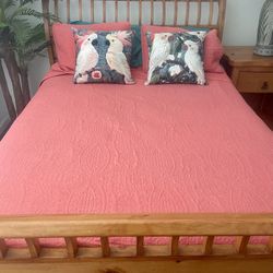 Full Bed Frame And Nightstand