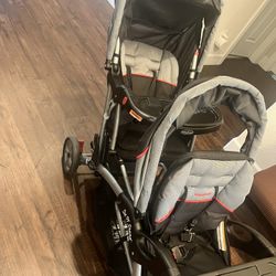 Double Baby Sit & Stand Stroller