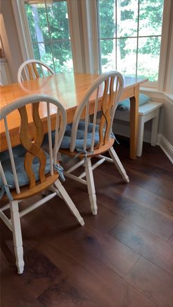 Wooden Dining Chairs with Spindle Backs
