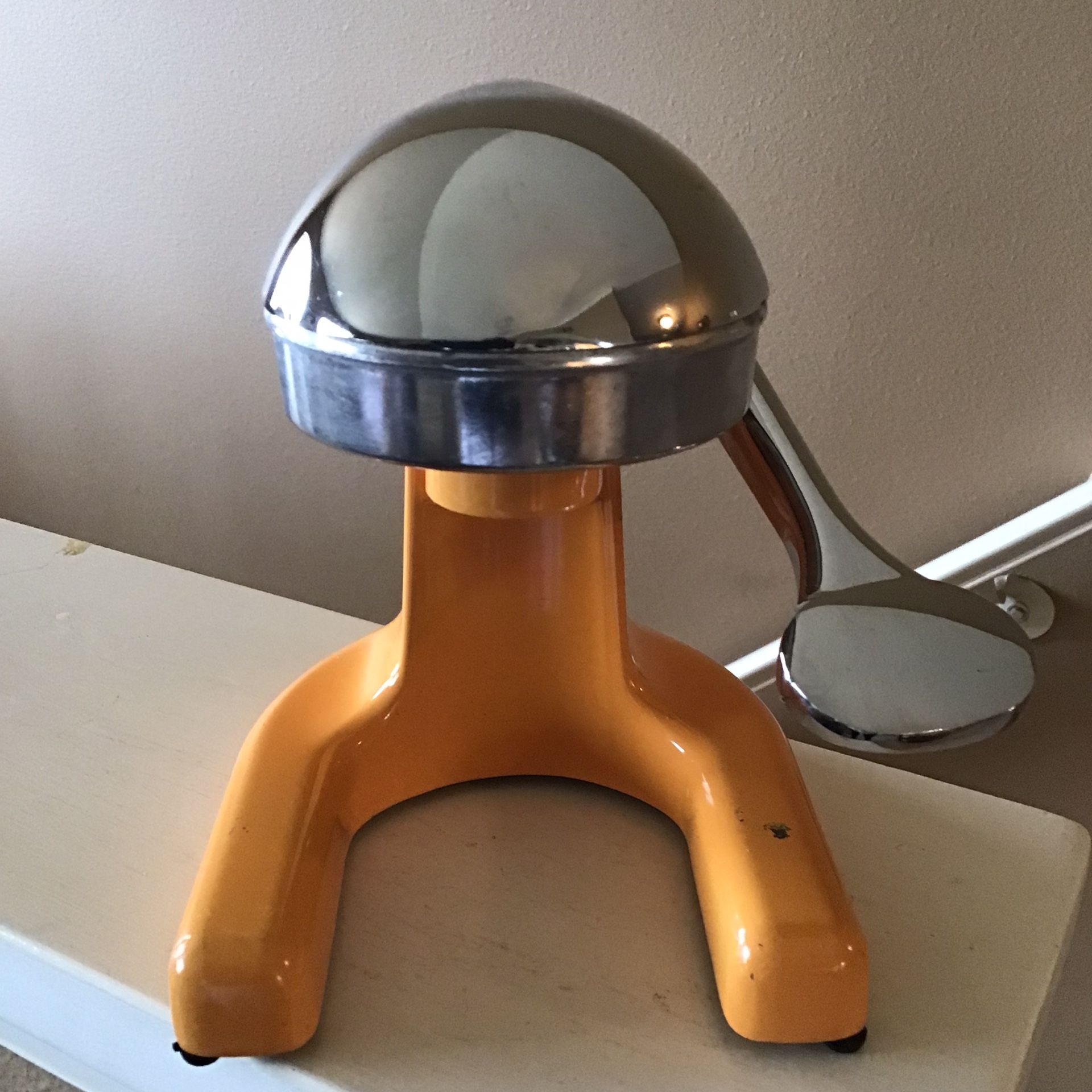 Vintage Retro Orange & Chrome Citrus Juicer