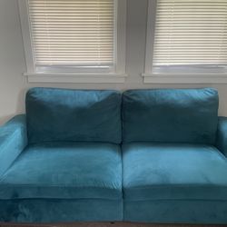 Velvet Green Couch 
