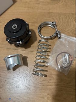 Black Universal 50mm V-Band Blow Off Valve 35psi Boost BOV Aluminum Clamp Spring