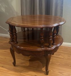 French provincial round end table