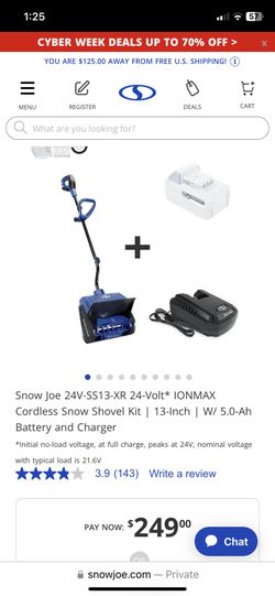 SnowJoe 24V Cordless Snow Shovel kit