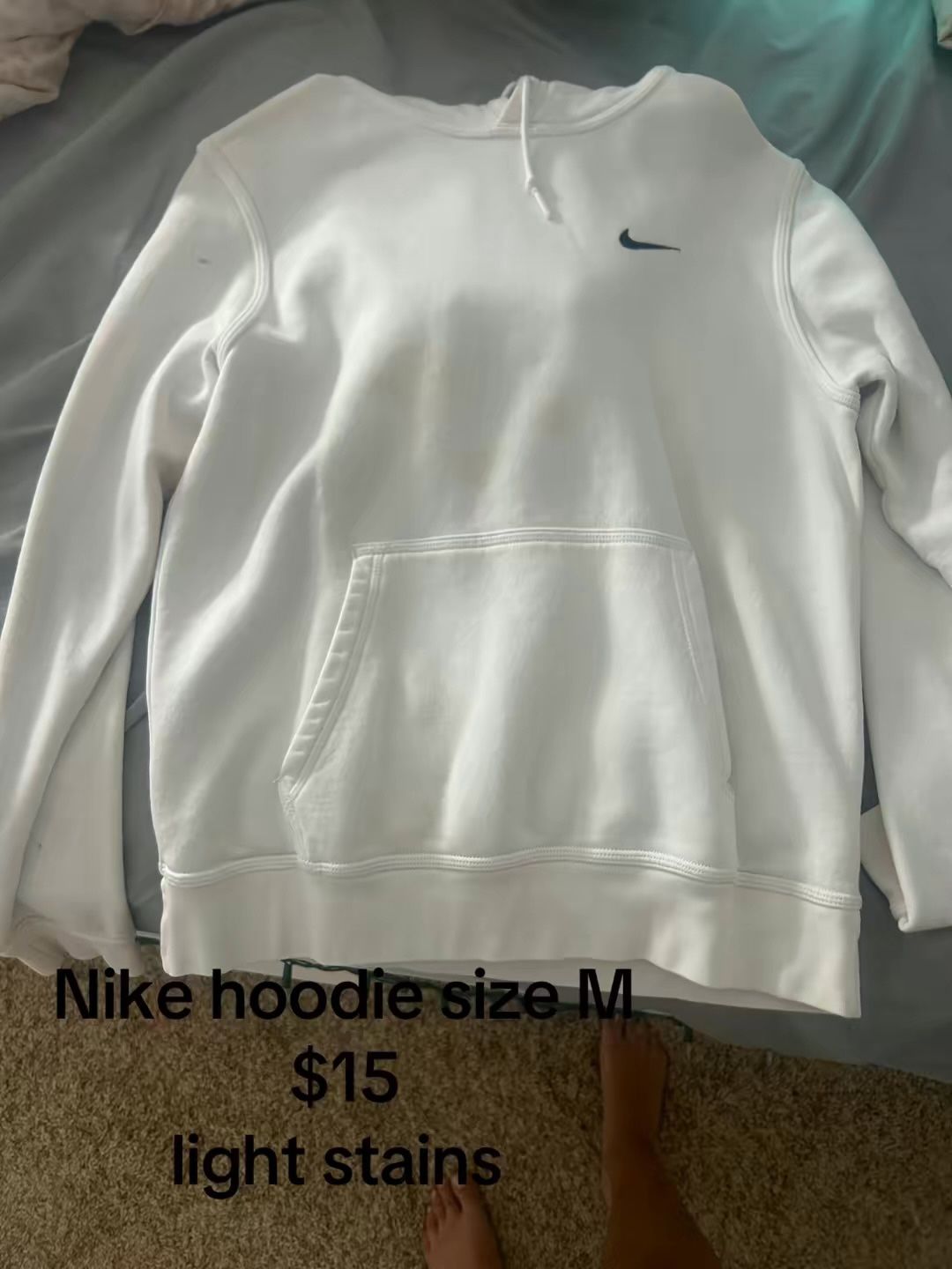 Nike Hoodie, White, size M
