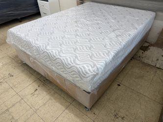 New Full Size Memory Foam Mattress With Box Spring
