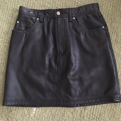 Leather mini skirt sz 2