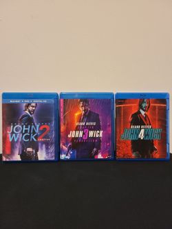 John Wick 2,3,4 Blu Ray Movies