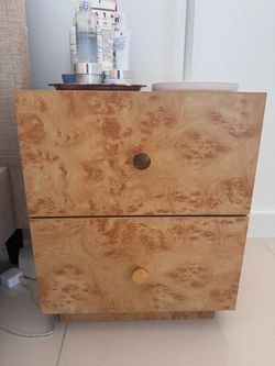 Burl wood nightstands