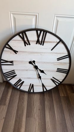 farmhouse-style wall clock