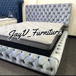 New Queen Bed Frame With Mattress 