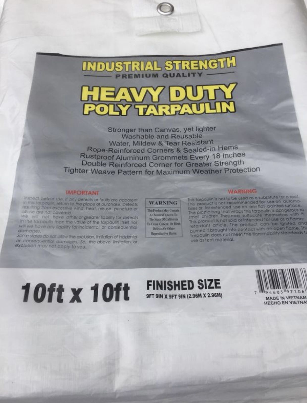 Heavy Duty Tarp Lona Waterproof New!