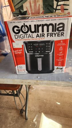 Gourmia 4-Quart Digital Air Fryer with 12 One-Touch Presets, GAF414, Black