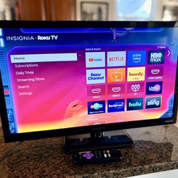 Insignia 24” Roku LED TV - 3 HDMI - Remote Included