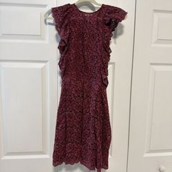Burgundy Lace Dress Small