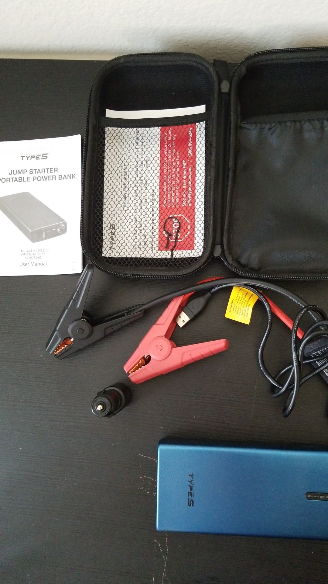 Type S Lithium Jump Starter Portable Power Bank with LED Flashlight for Sale in Richardson, TX