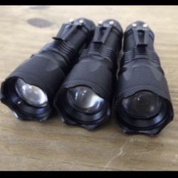 Set of 5 Torch Flashlights 250lm Water Resistant