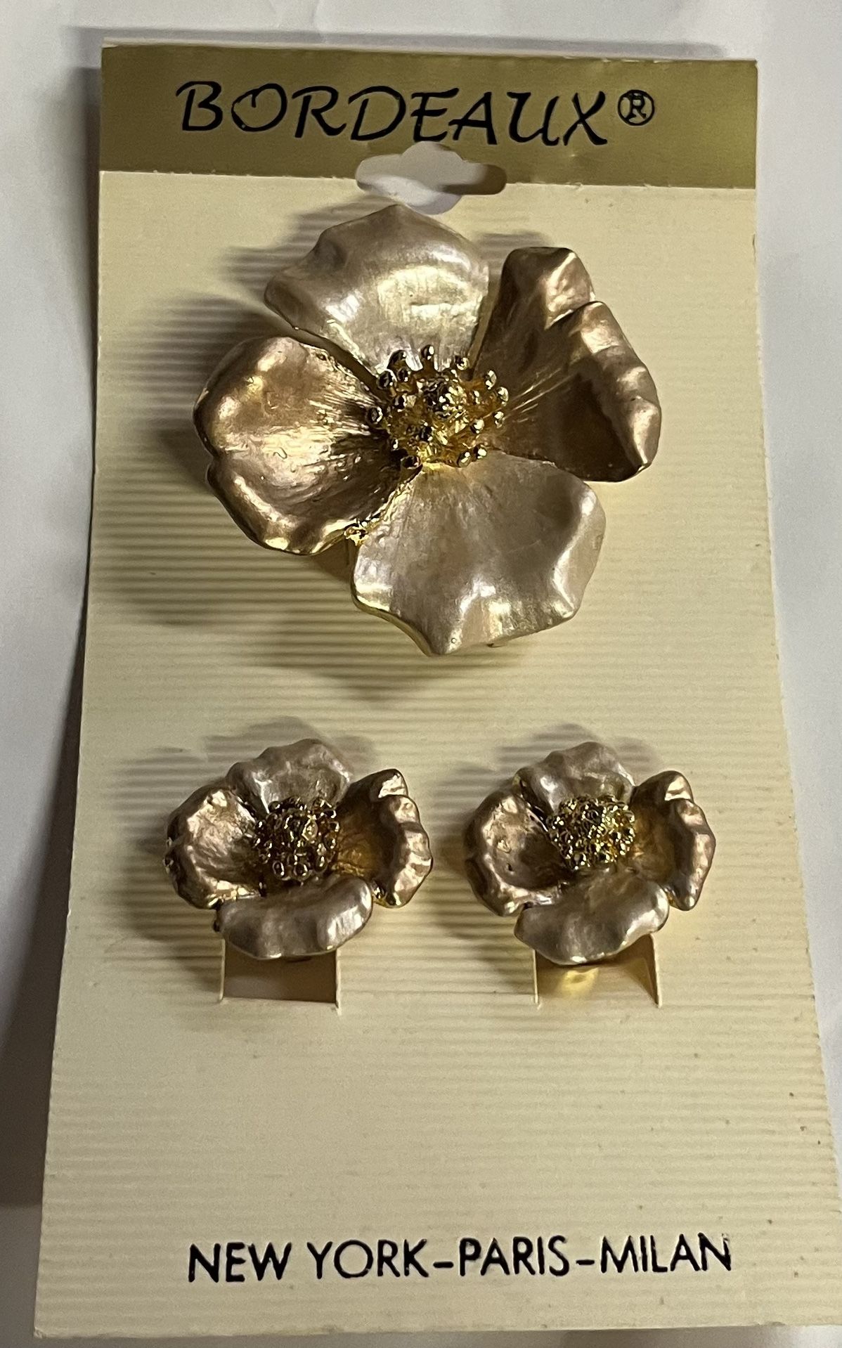 Bordeaux Clip Ons And Pendant