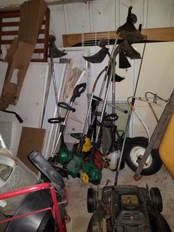 Mower and weed eater lot.