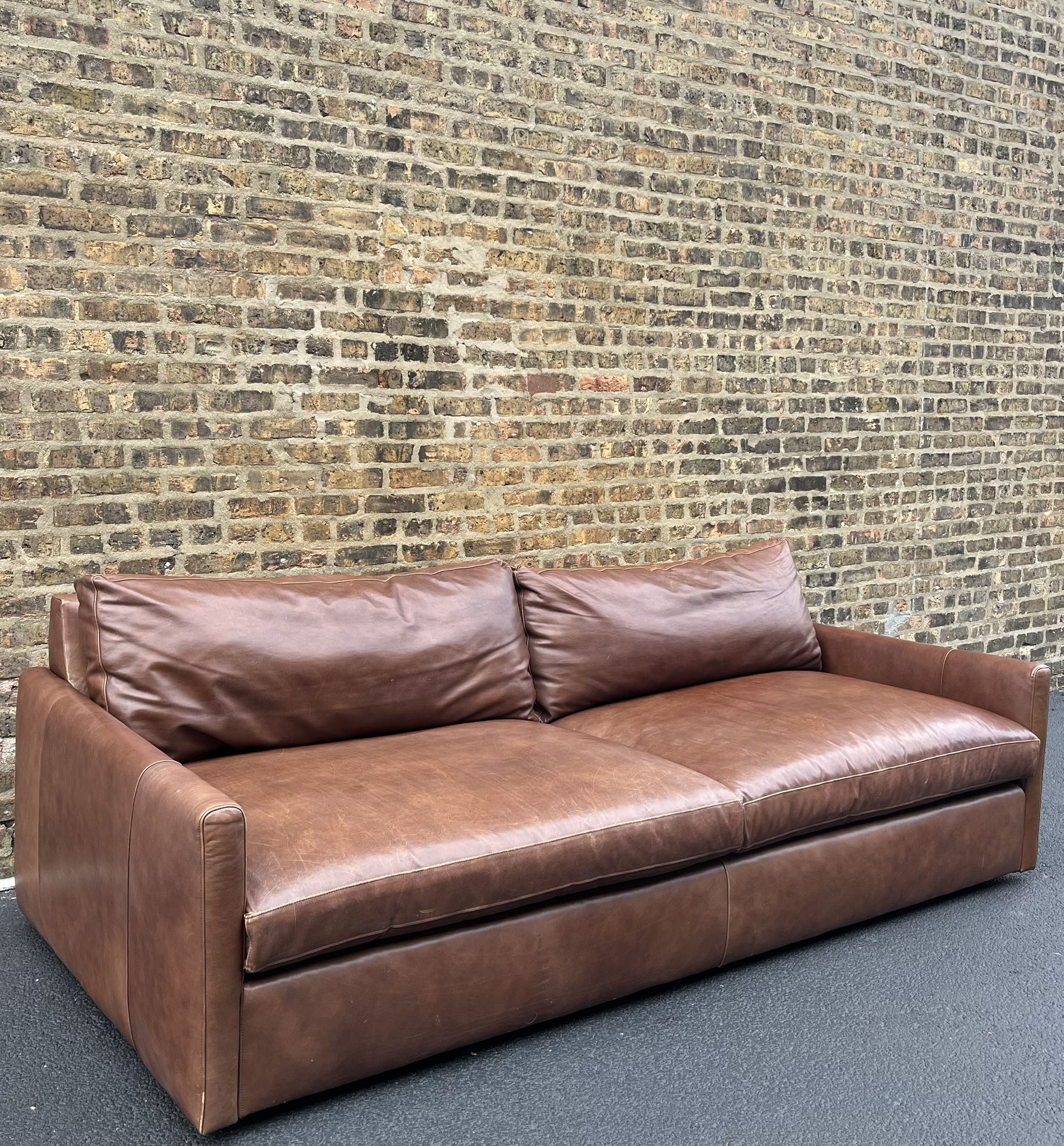 Arhaus Leather Kipton Sofa