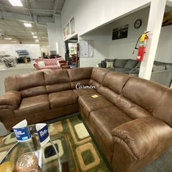 Coffee Brown Sectional 👍Ashley Furniture Couch