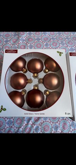 Glass Christmas Ornaments (Set Of 8)