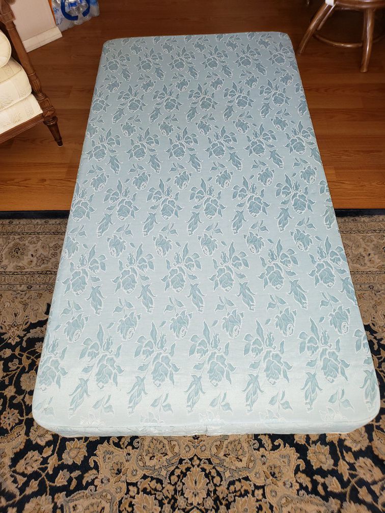 Ortho Quilted Twin Bed. Mattress, Box Springs, Bed Frame and Memory Foam Topper for Free