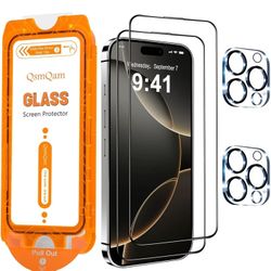 iPhone 16 Pro Max Screen Protector + Camera Lens Protector,