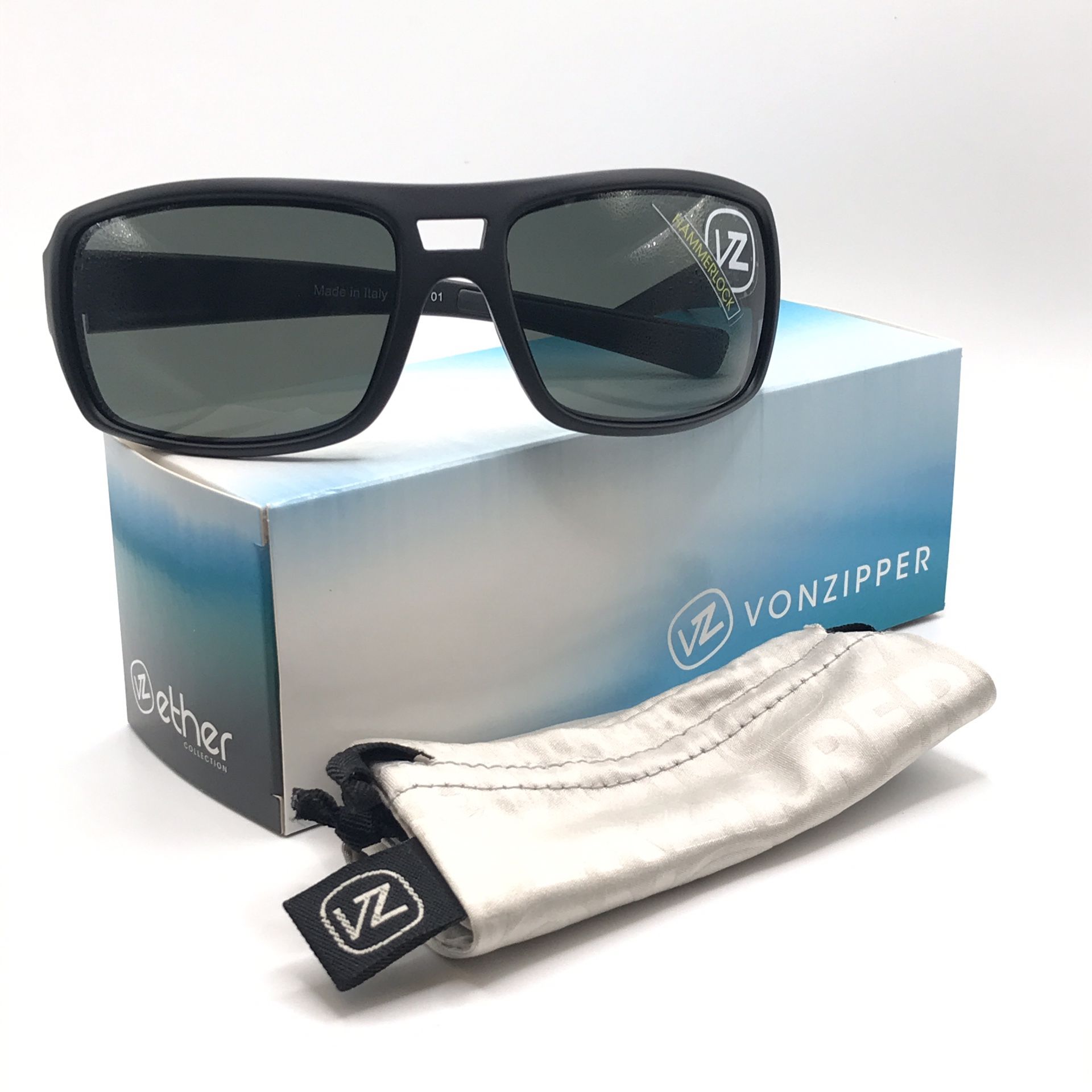 VonZipper Hammerlock Sunglasses Black Satin